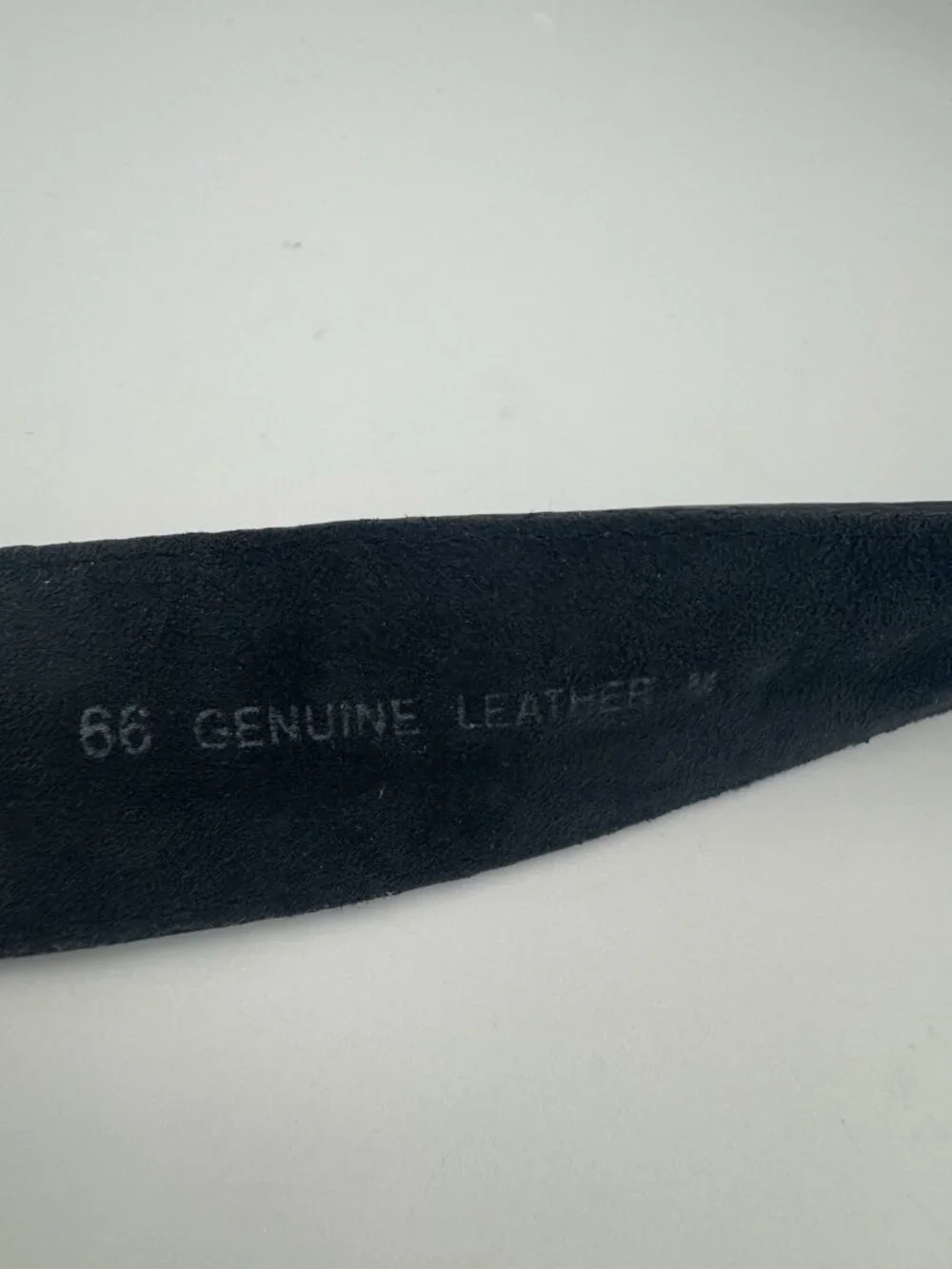 Yik Fung Vintage Y2K Black Suede Buckle Belt